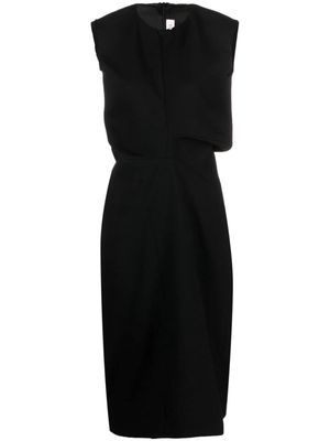 QUIRA fitted-waist sleeveless dress - Black