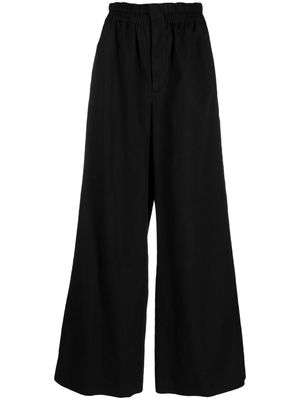 QUIRA high-waist flared trousers - Black