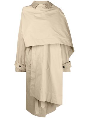 QUIRA layered long-sleeved jacket - Neutrals