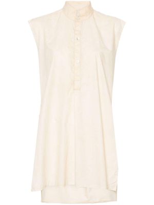 QUIRA long-length cotton shirt - Neutrals