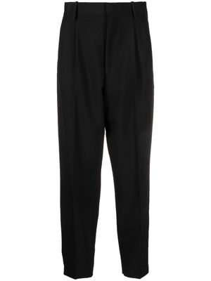 QUIRA pressed-crease high-waist trousers - Black