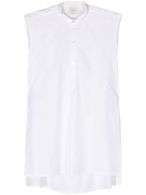 QUIRA side-slits sleeveless shirt - White