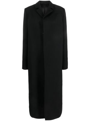 QUIRA single-breasted wool coat - Black