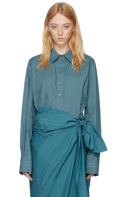 Quira SSENSE Exclusive Blue Cotton Shirt