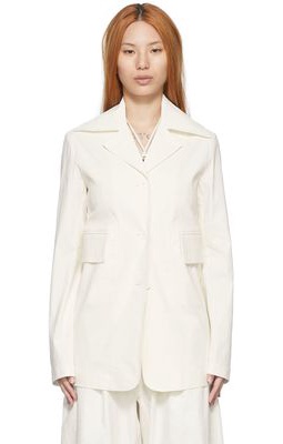 Quira SSENSE Exclusive Off-White Linen Jacket