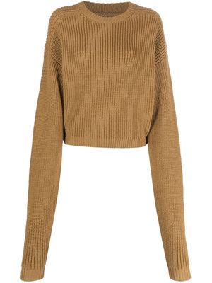 QUIRA virgin-wool knit jumper - Brown
