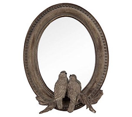 R. Nest Love Birds Oval Mirror