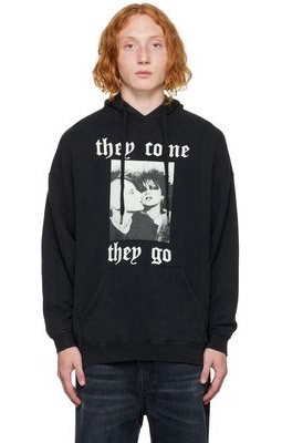 R13 Black 'They Come They Go' Hoodie