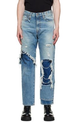 R13 Blue Double Layered Jeans