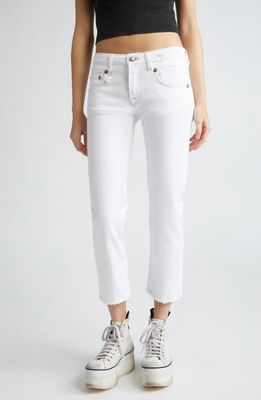 R13 Boy Straight Ankle Jeans in Bale White