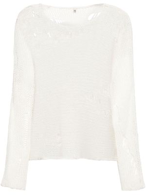 R13 Boyfriend distressed jumper - Neutrals