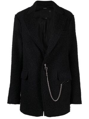 R13 chain-link textured single-breasted blazer - Black