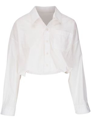 R13 cropped cotton shirt - White