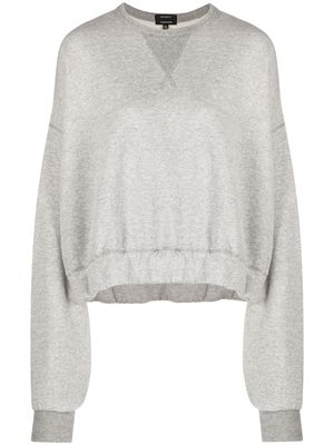 R13 cropped cotton sweatshirt - Grey