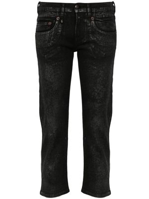 R13 cropped low-rise jeans - Black