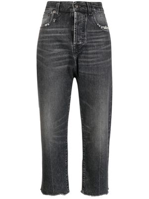 R13 cropped slim-fit jeans - Black