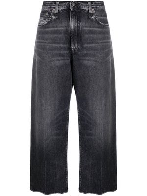 R13 D'Arcy wide-leg cropped jeans - Black
