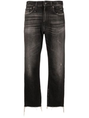 R13 distressed straight-leg jeans - Black