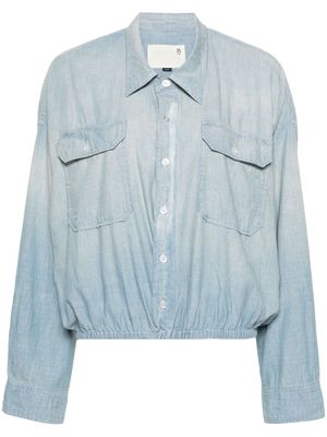 R13 drop-shoulder chambray shirt - Blue