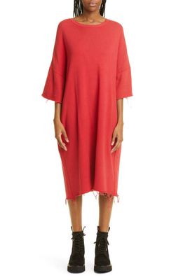R13 Elongated T-Shirt Dress in Red