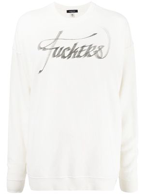 R13 FKRS oversized jersey sweatshirt - White