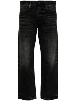 R13 high-rise cropped jeans - Black