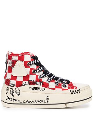 R13 high-top sneakers - Red
