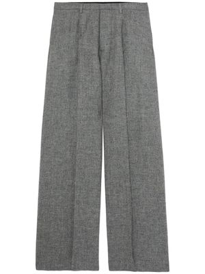 R13 Inverted wool wide-leg trousers - Grey