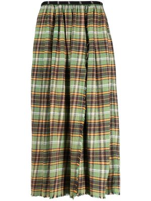 R13 Kilt flanel skirt - Green