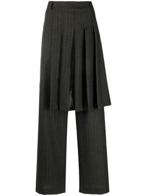 R13 layered tailored trousers - Grey