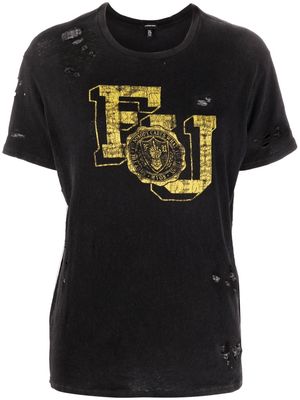 R13 logo-print T-shirt - Black