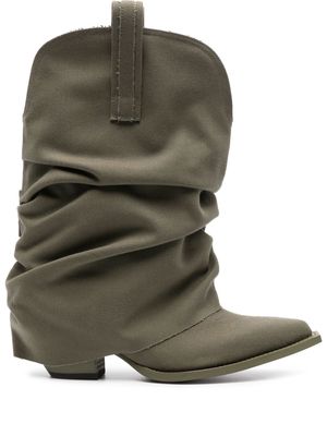 R13 Low Rider slouchy cowbody boots - Green