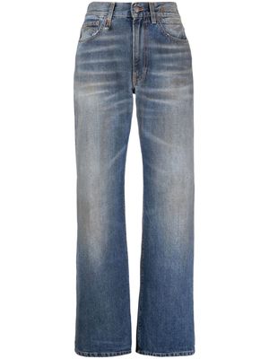 R13 mid-rise straight-leg jeans - Blue