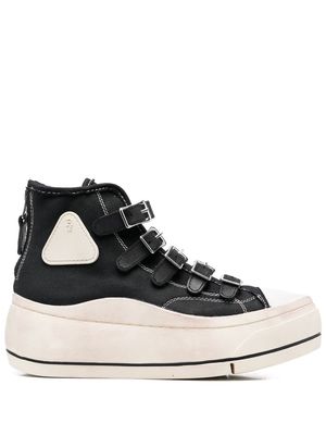R13 multi-buckle high-top sneakers - Black