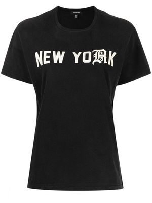 R13 New York printed T-shirt - Black