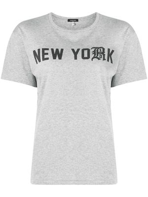 R13 New York printed T-shirt - Grey