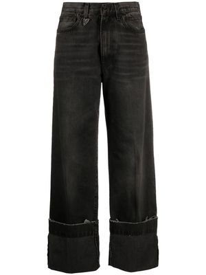 R13 Nina straight wide-leg jeans - Black