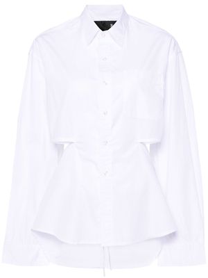 R13 open-back cotton shirt - White