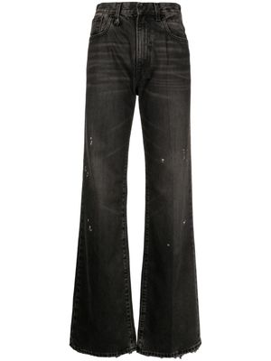 R13 paint-splatter detail jeans - Black
