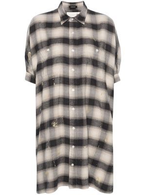 R13 plaid-check cotton shirt - Neutrals