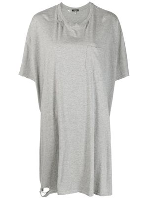 R13 ripped T-shirt dress - Grey