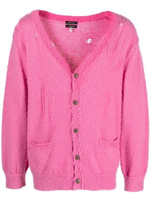 R13 ripped wool cardigan - Pink