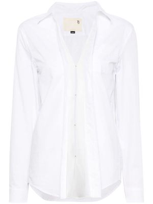 R13 semi-sheer detail shirt - White