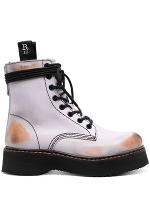 R13 Single Stack combat boots - Purple