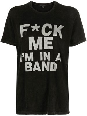 R13 slogan-print T-shirt - Black