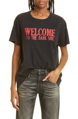 R13 Welcome to the Dark Side Boyfriend Graphic T-Shirt in Black