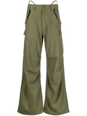 R13 wide-leg cargo trousers - Green