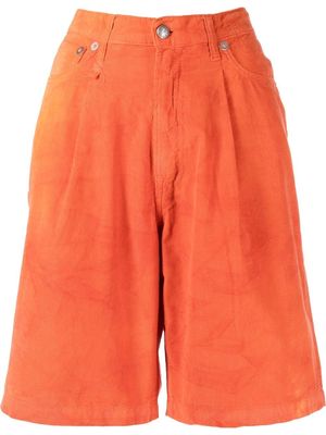 R13 wide-leg corduroy shirts - Orange