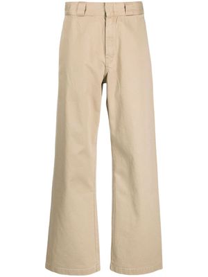 R13 wide-leg cotton chino trousers - Green