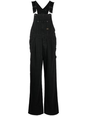 R13 wide leg denim jumpsuit - Black